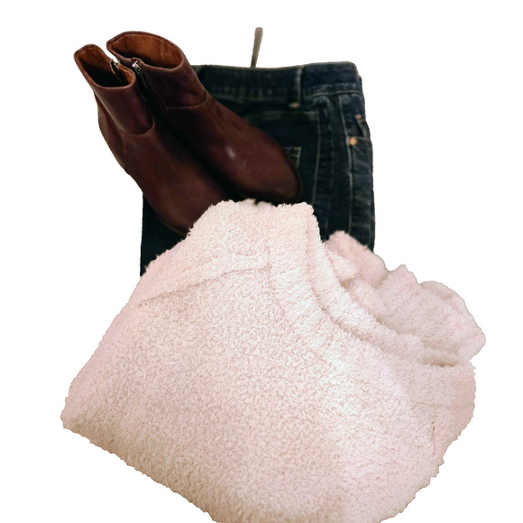 Altar'd state oversized white fuzzy sweater S Boho - Picture 14 of 14